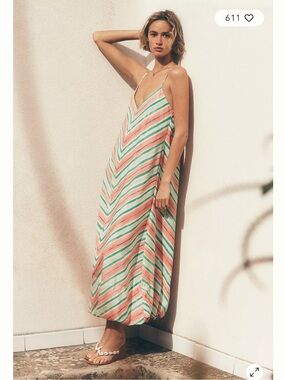 NWT Anthropology Maeve Cotton Bubble Hem Midi Dress